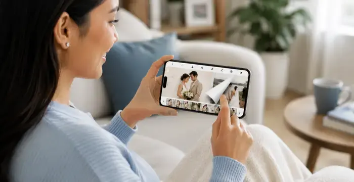 Digital e-album delivery for photography clients