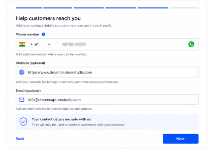 Add Contact Details