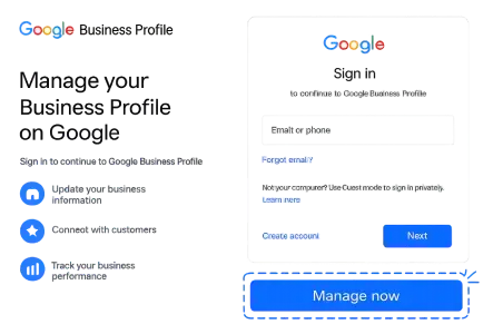 Go to Google Business Profile