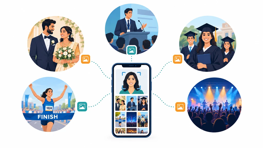 Ideal events for face recognition photo sharing