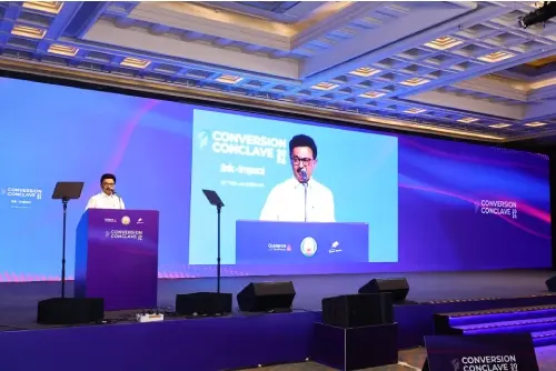 Delegate at CSPOC Conference photographed at Parliament of India Ashoka Chakra hall