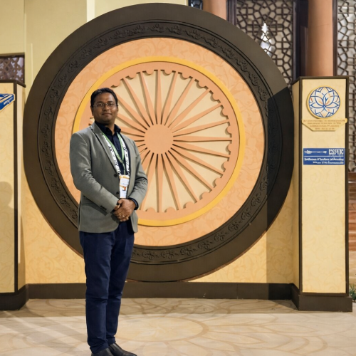 Delegate at CSPOC Conference photographed at Parliament of India Ashoka Chakra hall
