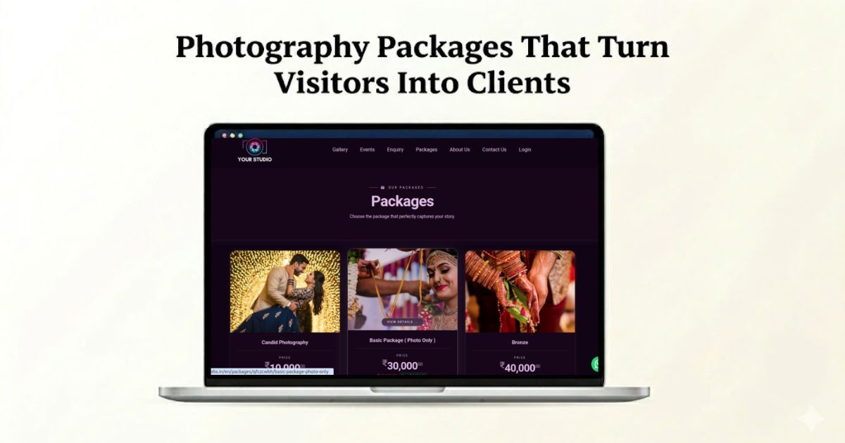 Photography Packages That Convert: Website Visitors Into Bookings | Photomall