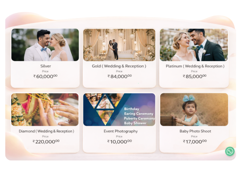 Display Your Packages & Studio Details