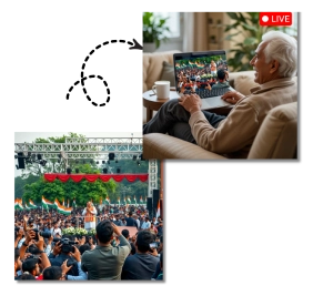 Live streaming for Political events